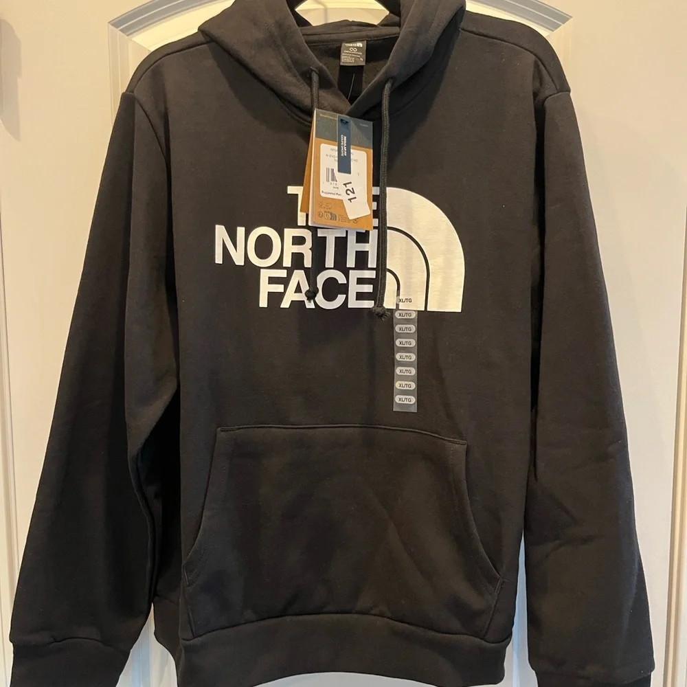 The North Face Black Hoodie with White Logo Men’s or Women’s New with tags.